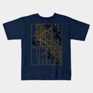 Oakland, USA City Map Typography - Gold Art Deco Kids T-Shirt